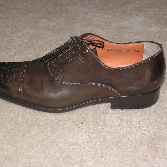 Santoni Fatte a Mano Stafford Brown Oxfords Sz 9.5 main image 4